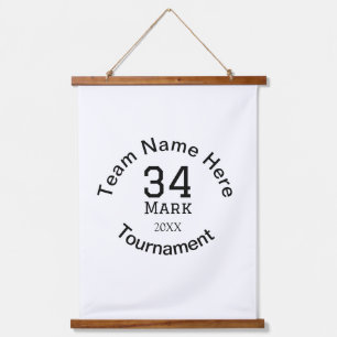 Team name here add name tournament year text hanging tapestry