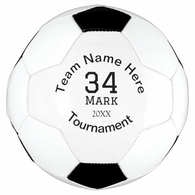 Team name here add name tournament year text soccer ball (Front)