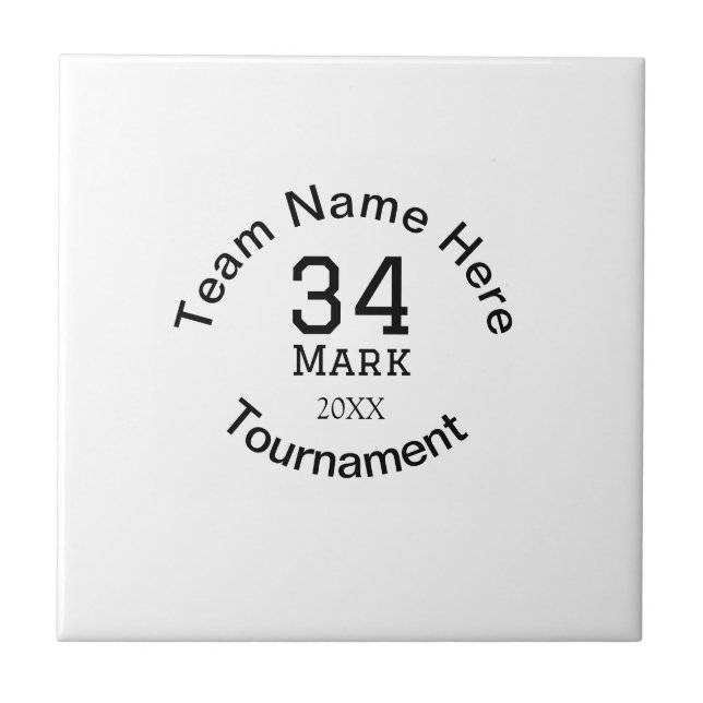 Team name here add name tournament year text tile (Front)