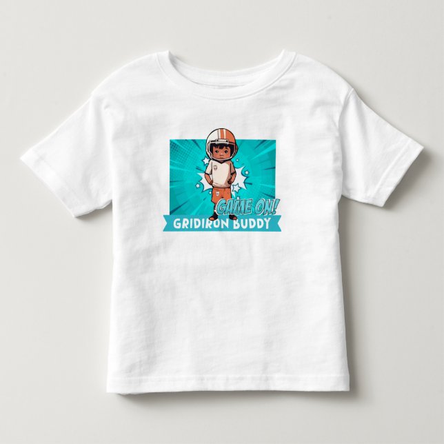 [Team Name]'s Gridiron Dynamo #32 Customizable Toddler T-shirt (Front)