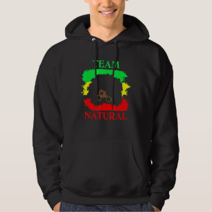 Team Natural Afro Black Woman Natural Hair Afro Ha Hoodie
