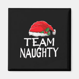 Team Naughty Funny Christmas Pyjamas Santa Claus M Magnet
