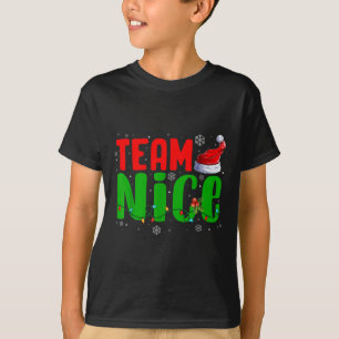 Team Naughty Nice Santa Hat Funny Christmas Matchi T-Shirt