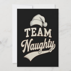 Team Naughty Santa Christmas Xmas Matching Family Holiday Card
