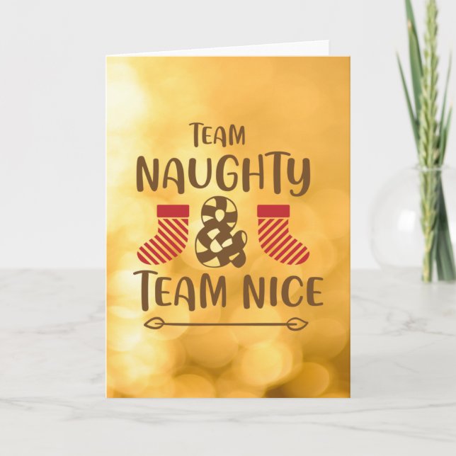 TEAM NAUGHTY & TEAM NICE HOLIDAY CARD (Front)