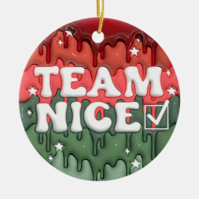 Team Nice Christmas Ornament (Front)