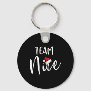 Team Nice Funny Christmas Family Matching Pyjamas  Keychain