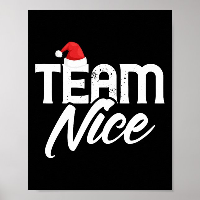 Team Nice Funny Couple Matching Outfit Team Naught Poster (Front)