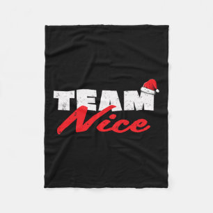 Team Nice Shirt Funny Couple Matching Outfit Team  Fleece Blanket