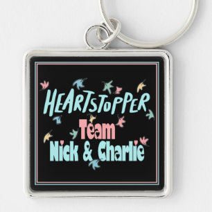 Team Nick And Charlie Black Keychain