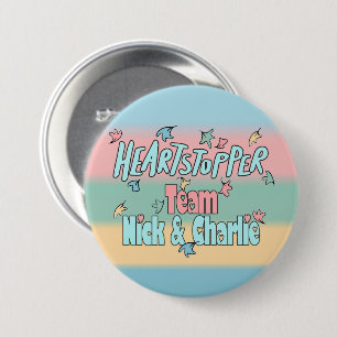 Team Nick And Charlie Colourful 3 Inch Round Button