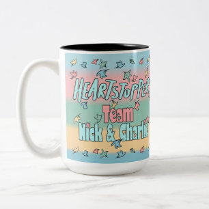 Team Nick And Charlie Colourful Two-Tone Coffee Mug