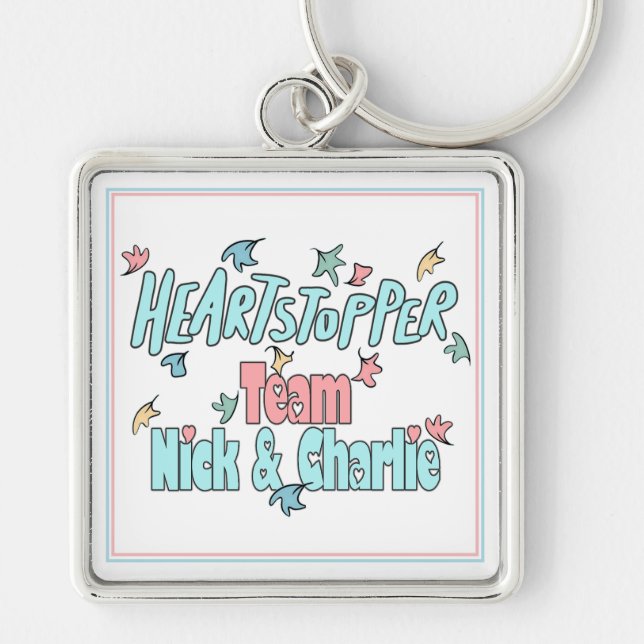 Team Nick And Charlie White Keychain (Front)