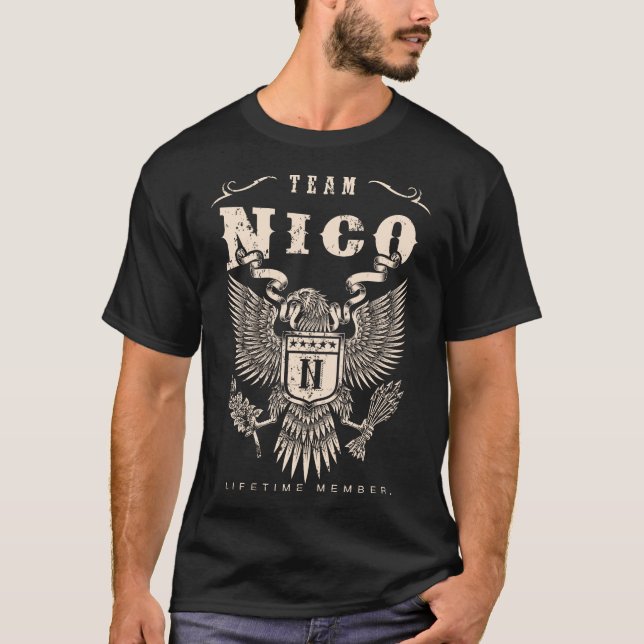 TEAM Nico Lifetime Member. T-Shirt (Front)