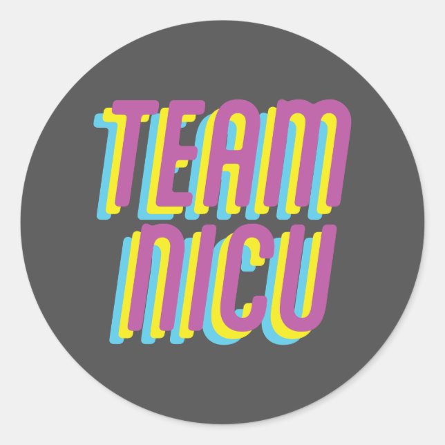 TEAM NICU KEYCHAIN CLASSIC ROUND STICKER (Front)