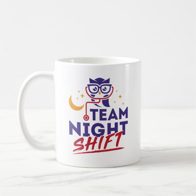 Team Night Shift Hospital Doctor Nurse Staff Coffee Mug (Left)