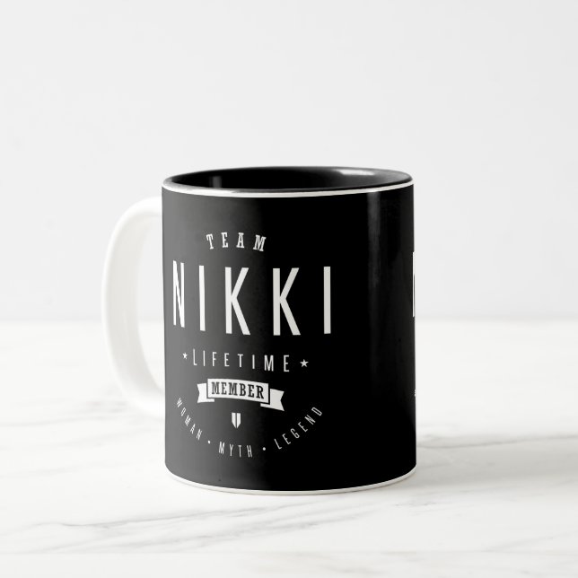 Team Nikki Two-Tone Coffee Mug (Front Left)
