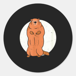 Team No Shadow Crew Groundhog Full Moon Groundhog  Classic Round Sticker