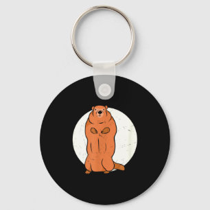 Team No Shadow Crew Groundhog Full Moon Groundhog Keychain