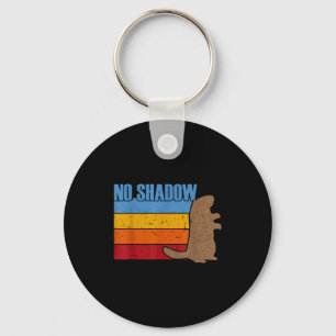 Team No Shadow Groundhog - Vintage Retro Groundhog Keychain