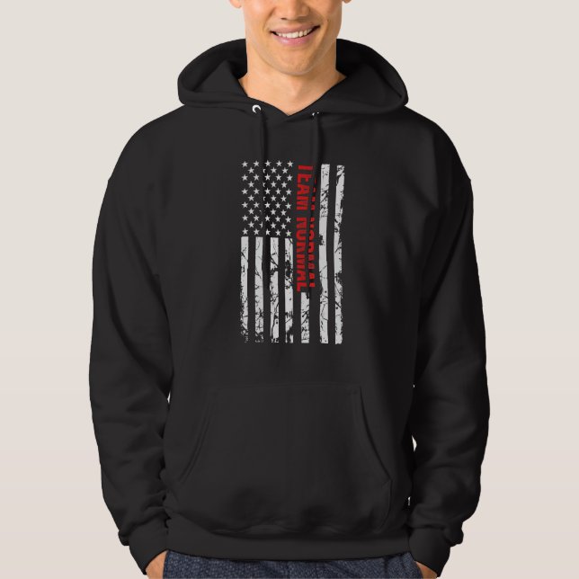 Team Normal  Team Normal  Us Flag Team Normal 1 Hoodie (Front)