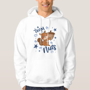 Team Nuts Gender Reveal Party Blue Boy Hoodie