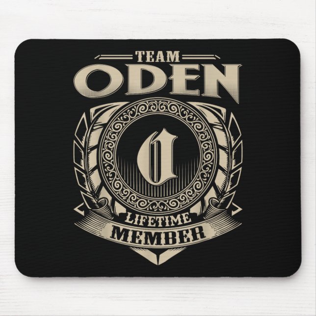 Team Oden Lifetime Member Funny Oden Family Name V Mouse Pad (Front)