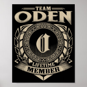 Team Oden Lifetime Member Funny Oden Family Name V Poster