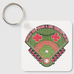 Team of Medical Baseball Players Keychain