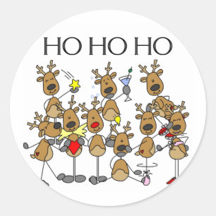 Team of Reindeer Tshirts and Gifts Classic Round Sticker
