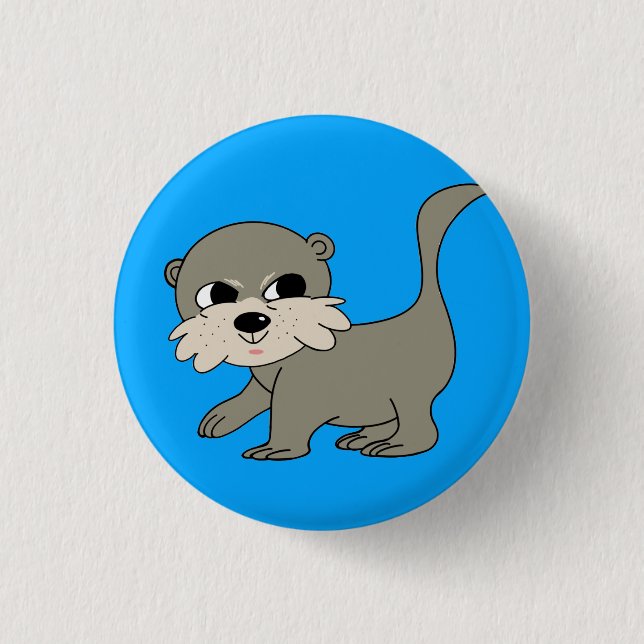 Team Otter button - blue (Front)
