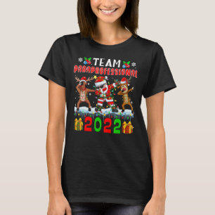 Team Paraprofessional 2022 Xmas Light Dabbing Rein T-Shirt