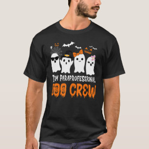 Team Paraprofessional Boo Crew Halloween Ghost T-Shirt