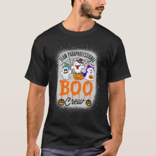 Team Paraprofessional Boo Crew Witch Ghost Funny H T-Shirt