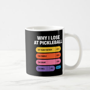 Team partner fault pickleball paddle court humor coffee mug