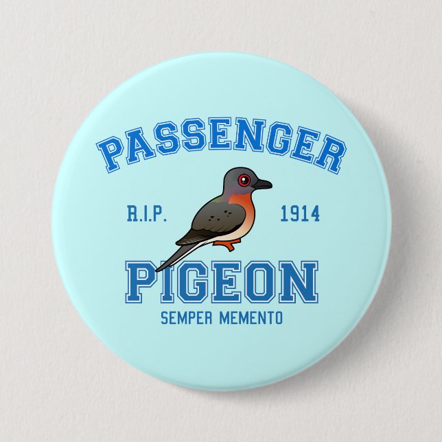 Team Passenger Pigeon 3 Inch Round Button (Front)