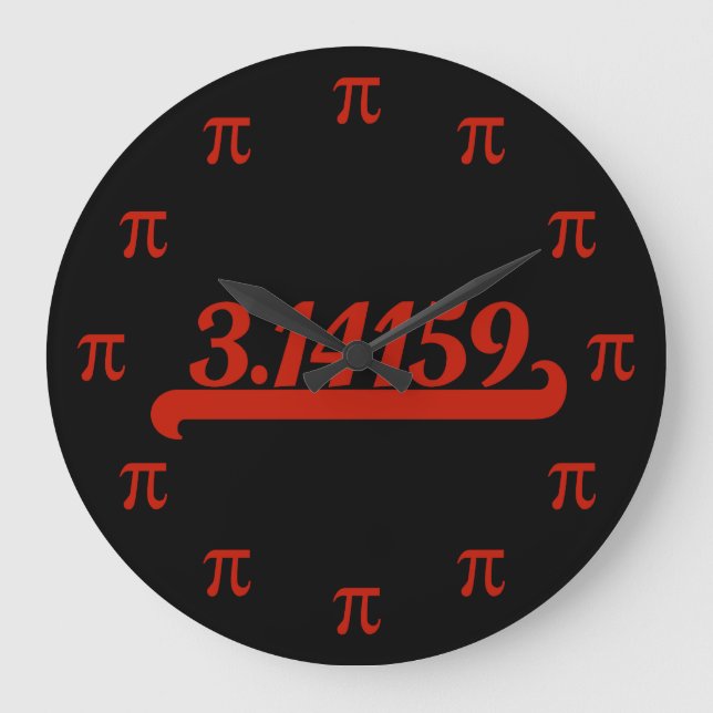 Team Pi Red Large Clock (Front)
