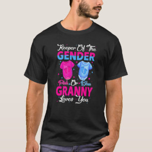 Team Pink Or Blue Keeper Of The Gender Granny Love T-Shirt
