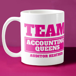 Team pink personalize team and name mug