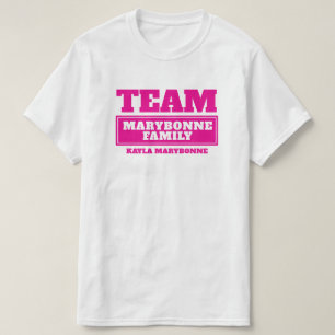 Team pink personalized family or group t-shirt