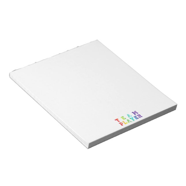 Team Player, SlipperyJoe, gay pride gifts, words,  Notepad (Angled)