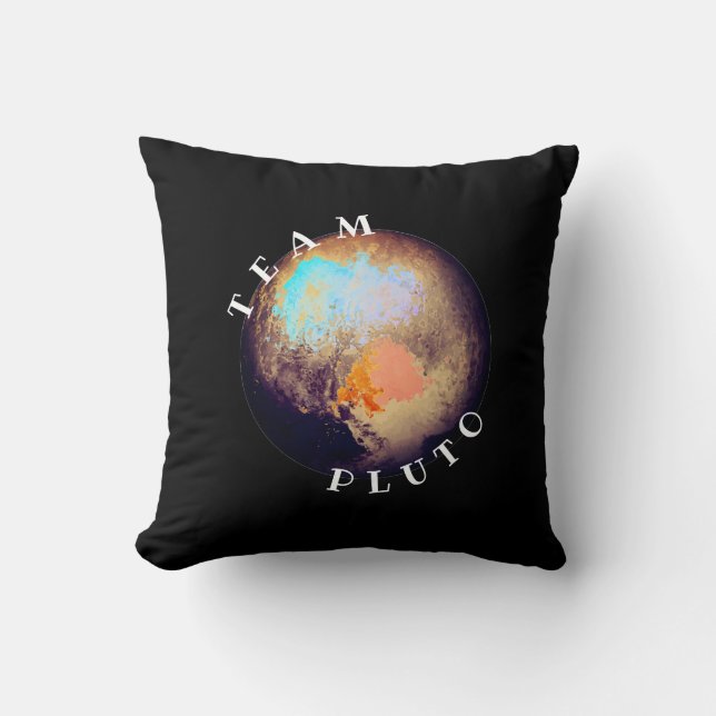 Team Pluto Throw Pillow (Front)
