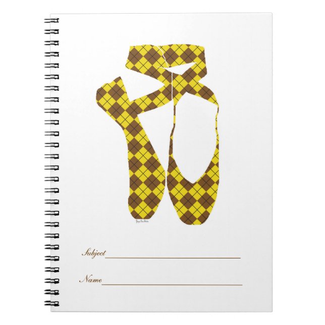 Team Pointe Ballet Argyle Notebook (Front)