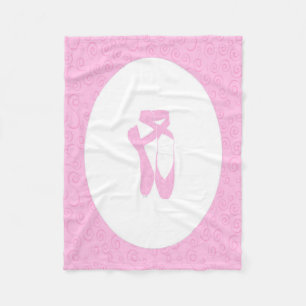 Team Pointe Ballet Candy Curls Pattern Fleece Blanket