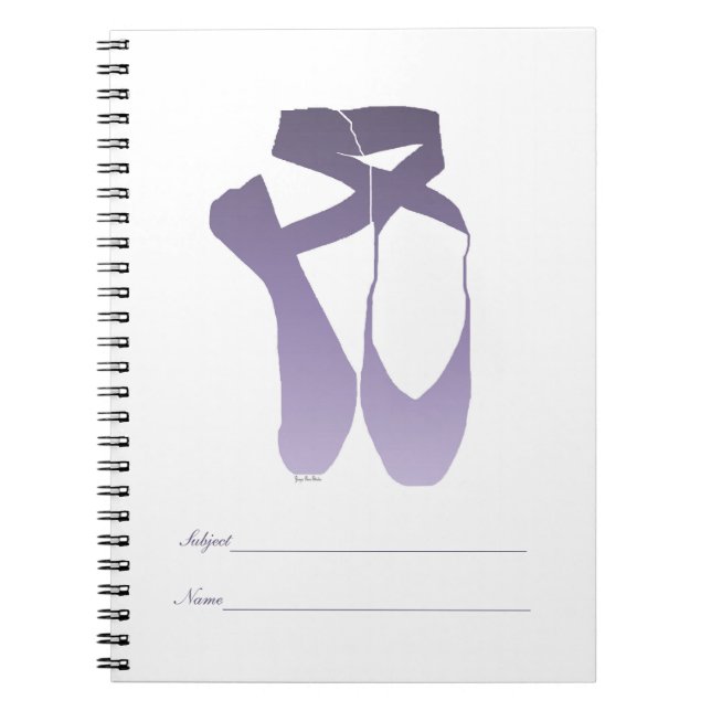 Team Pointe Ballet Lavender Notebook (Front)