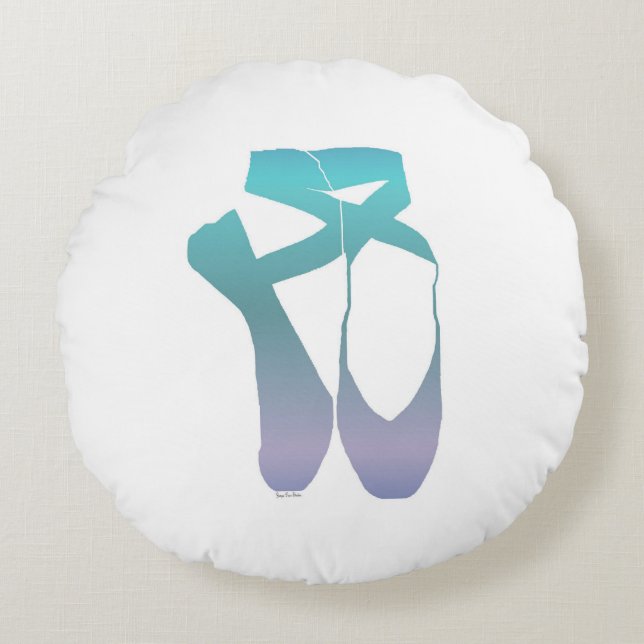 Team Pointe Ballet Ocean Round Pillow (Front)