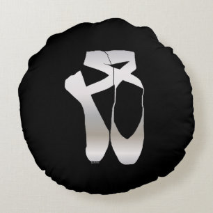 Team Pointe Ballet Silhouette Round Pillow