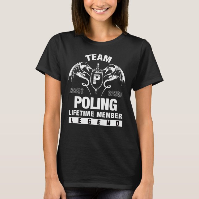 Team Poling Lifetime Member   T-Shirt (Front)
