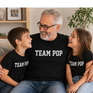 Team Pop Varsity Funny Fathers Day Gift  T-Shirt