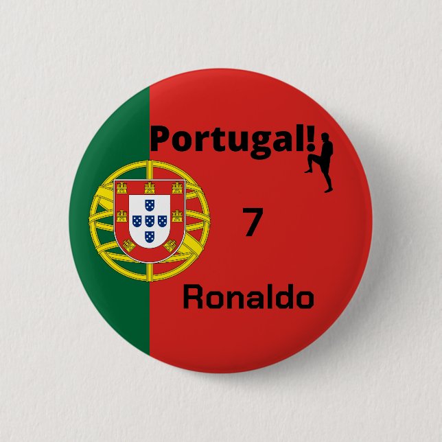 Team Portugal Flag Edition, custom 2 Inch Round Button (Front)